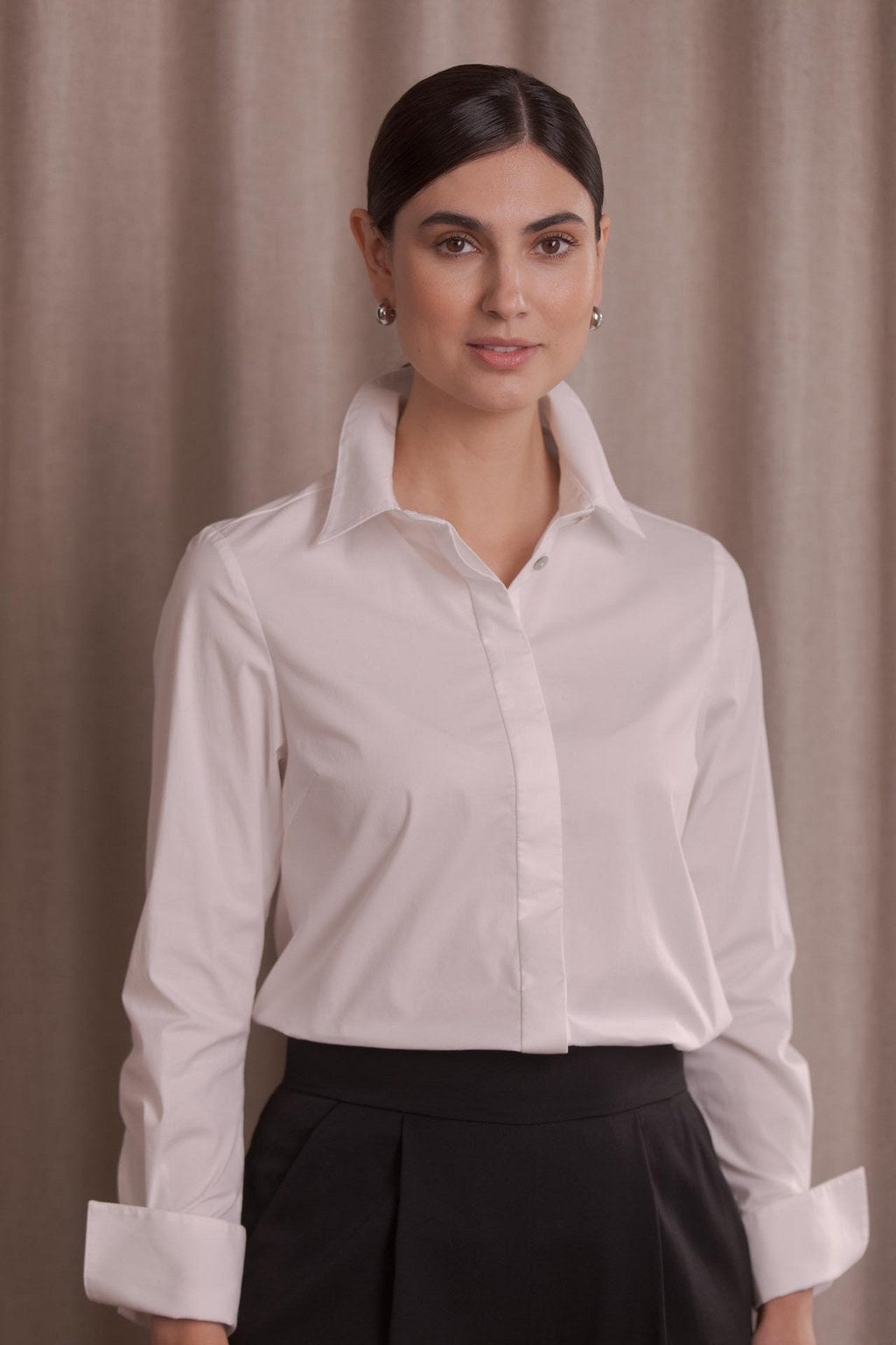 Puuvillakauluspaita, White