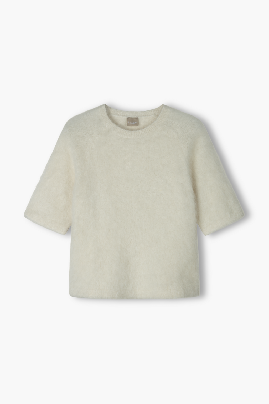 Lyhythihainen alpakkaneule, cream