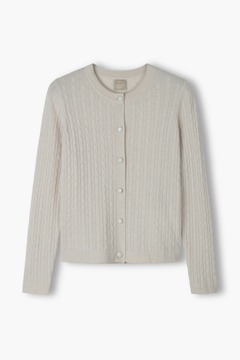 Ohut palmikkoneuletakki, Latte