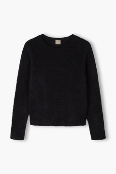 Pitkähihainen alpakkasekoiteneule, black