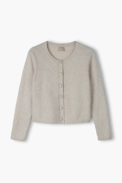 Pitkähihainen kashmirneuletakki, latte