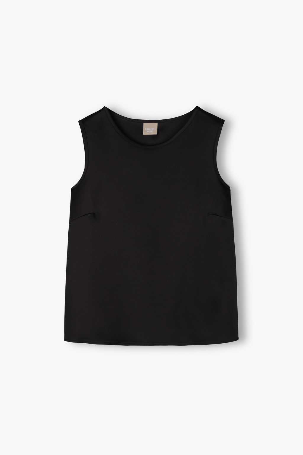 Hihaton satiinitoppi, black